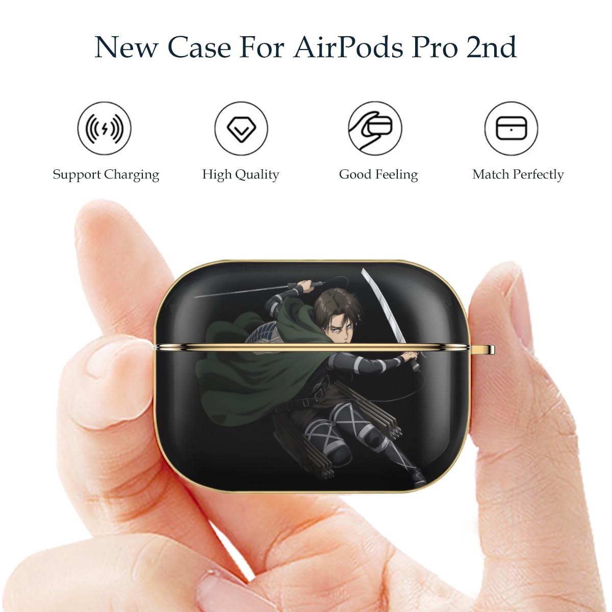Amazon | 進撃の巨人 リヴァイ 兵長 AirPods Pro 2ケース かわいい